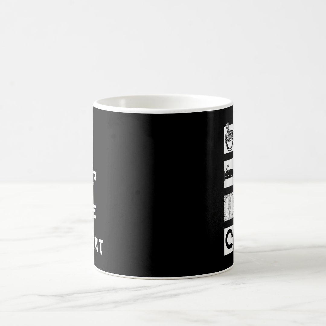 Eat Sleep Anime Repeat Japanese Manga Lover Cospla Coffee Mug Anime Kupa Bardak Modern Anime Baskılı Kupa