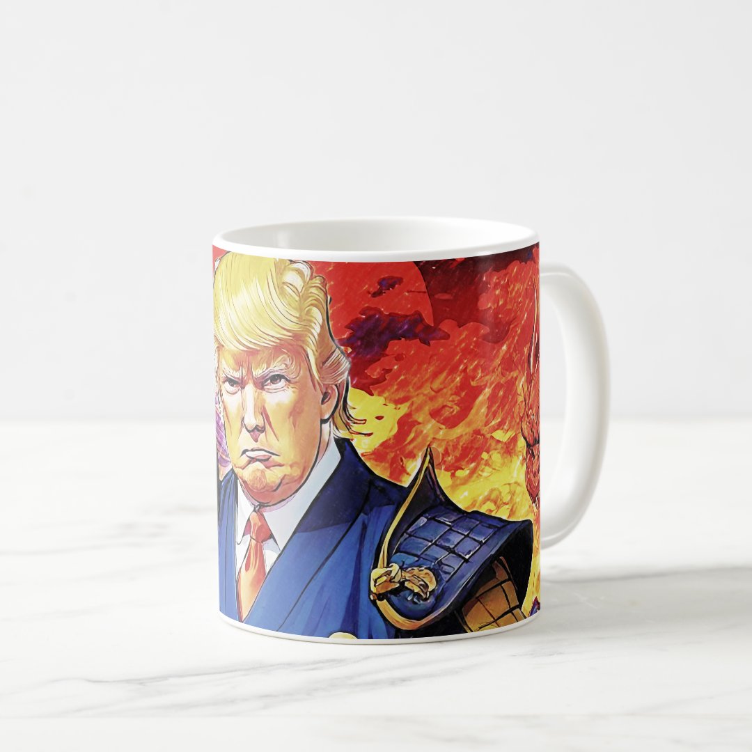 Epic Trump Samurai Anime Coffee Mug Anime Kupa Bardak Modern Anime Baskılı Kupa