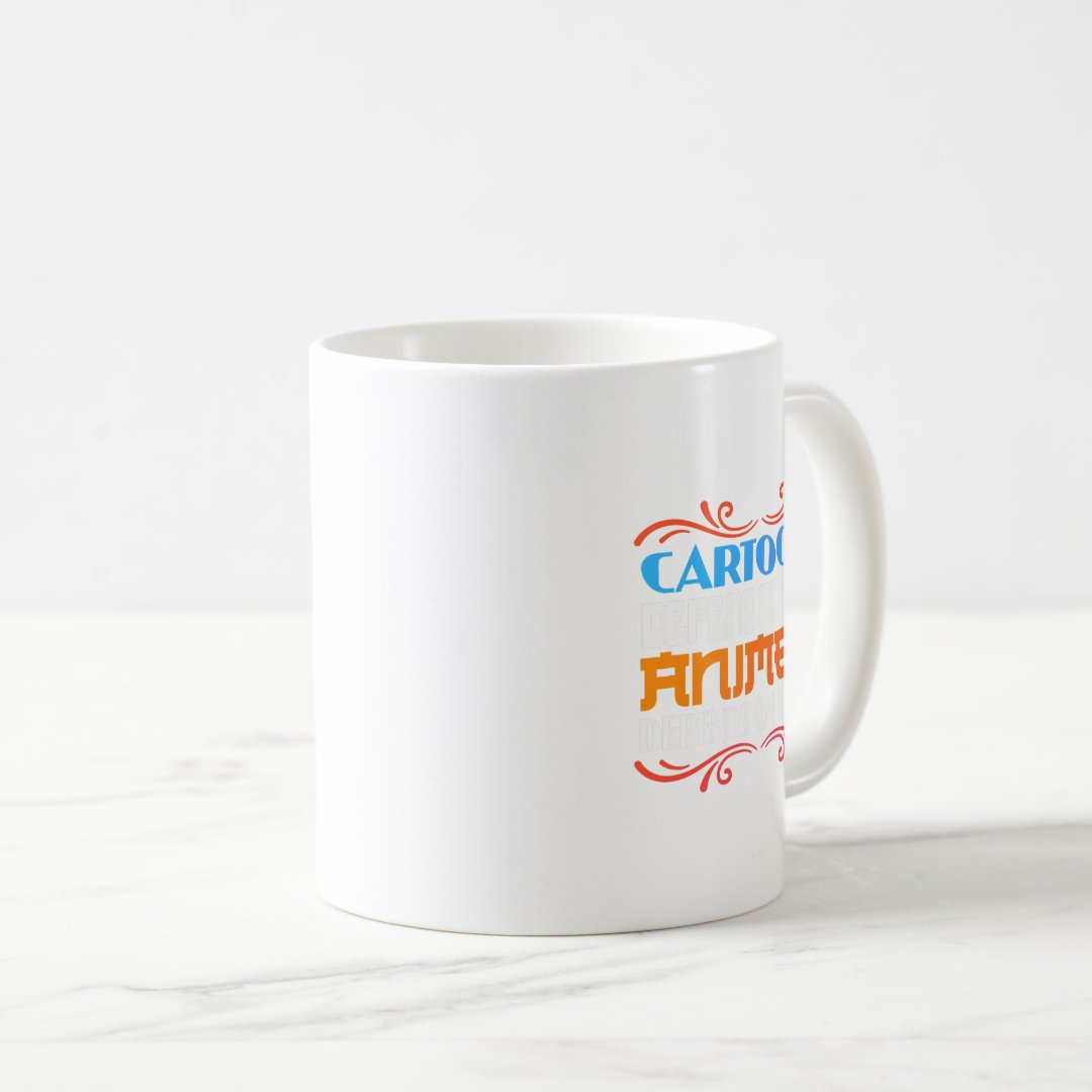 Funny Anime Quote Cartoon Depends On Luck Anime Ta Coffee Mug Anime Kupa Bardak Modern Anime Baskılı Kupa