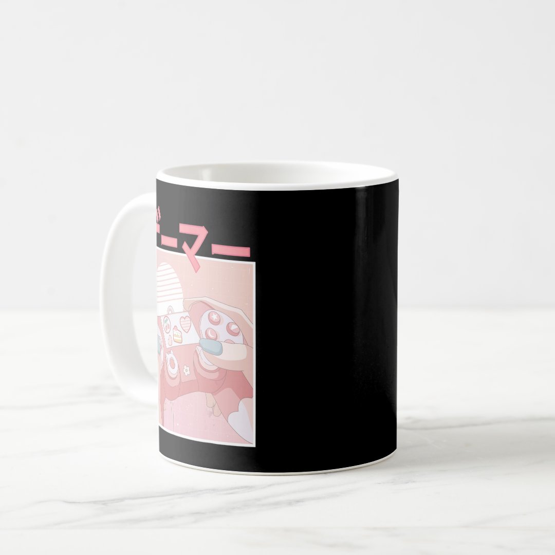 Gamer Girl Anime Kawaii Gaming Cute Video Game Wom Coffee Mug Anime Kupa Bardak Modern Anime Baskılı Kupa