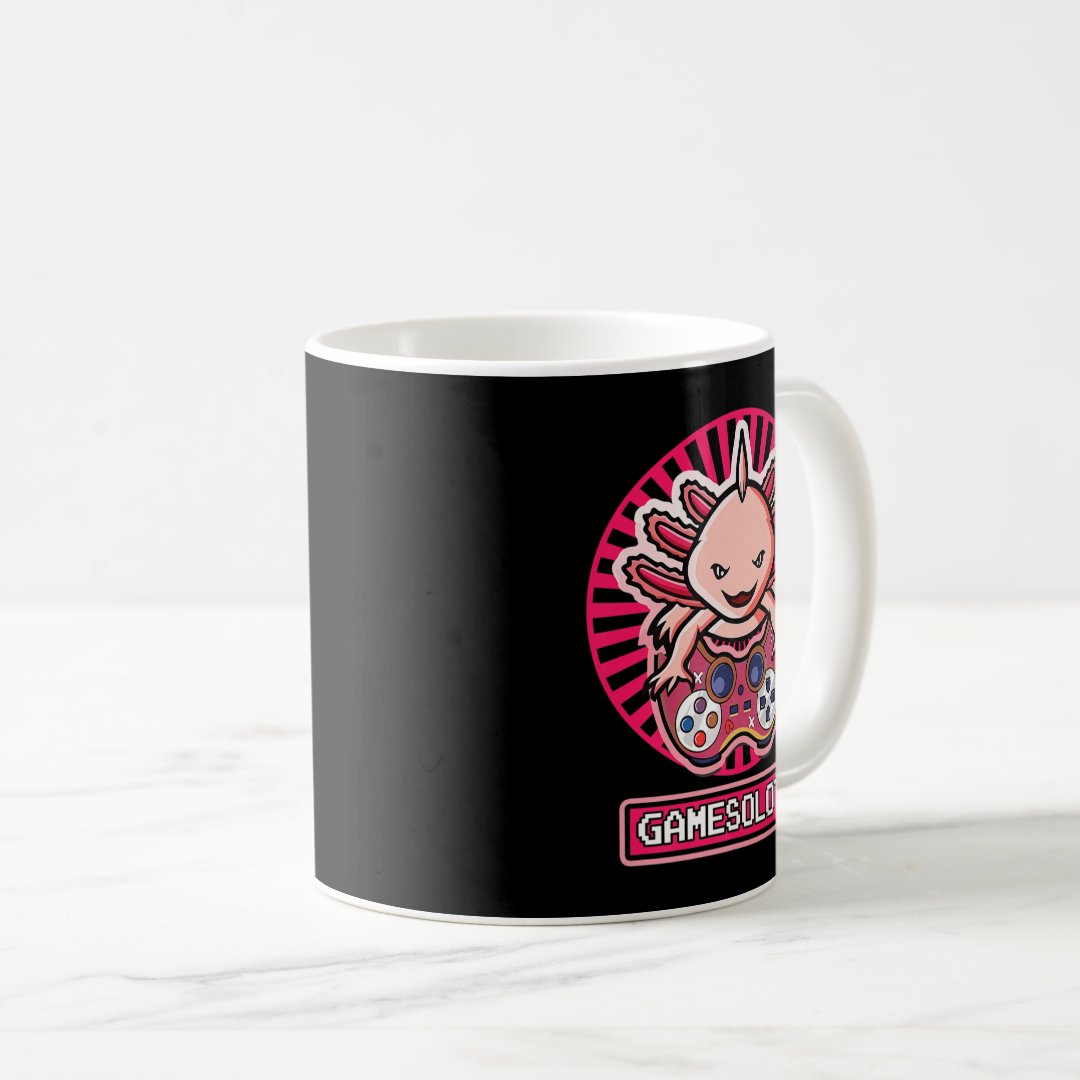 Gamesolotl Axolotl Cute Kawaii Anime Gaming Kids B Coffee Mug Anime Kupa Bardak Modern Anime Baskılı Kupa