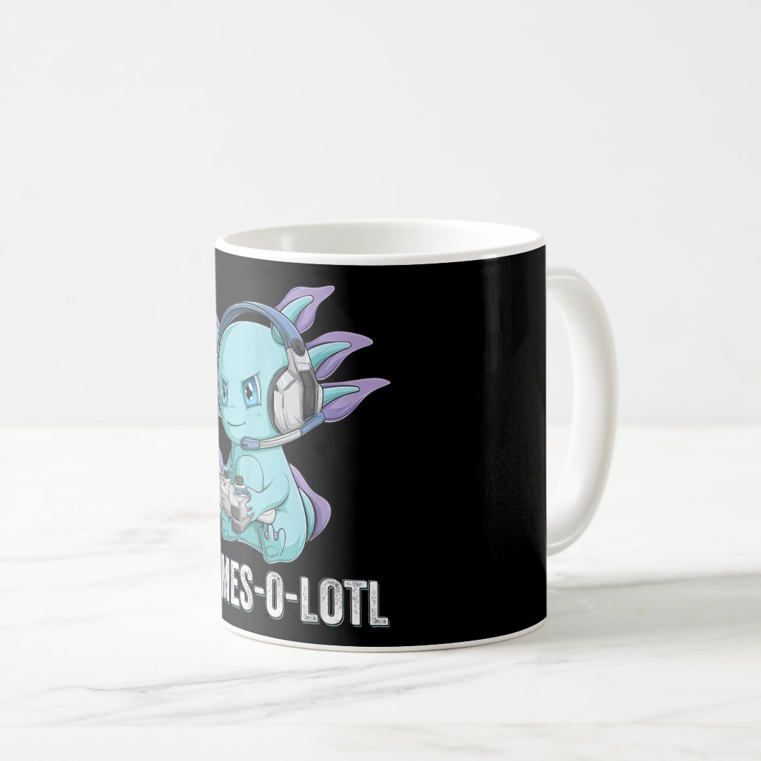 Gamesolotl Axolotl Video Gamer Kawaii Anime boys Coffee Mug Anime Kupa Bardak Modern Anime Baskılı Kupa