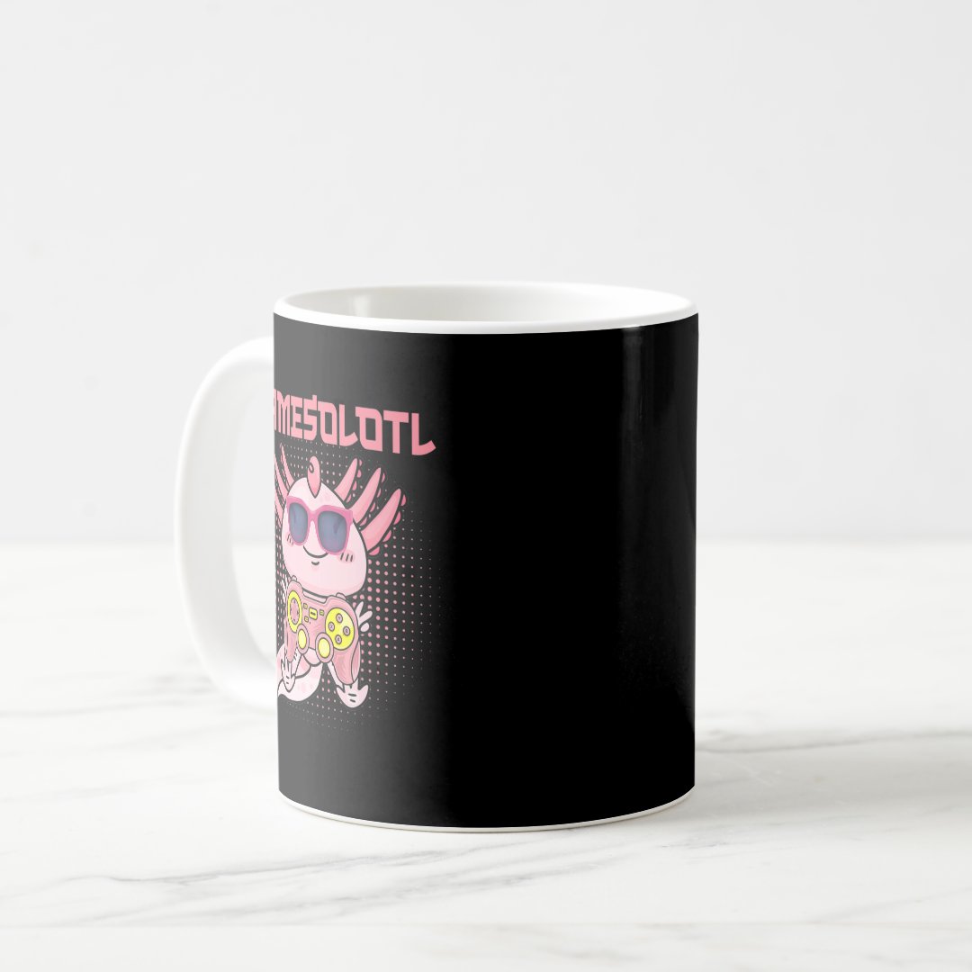 Gamesolotl Axolotl Video Gamer Kawaii Anime Kids B Coffee Mug Anime Kupa Bardak Modern Anime Baskılı Kupa