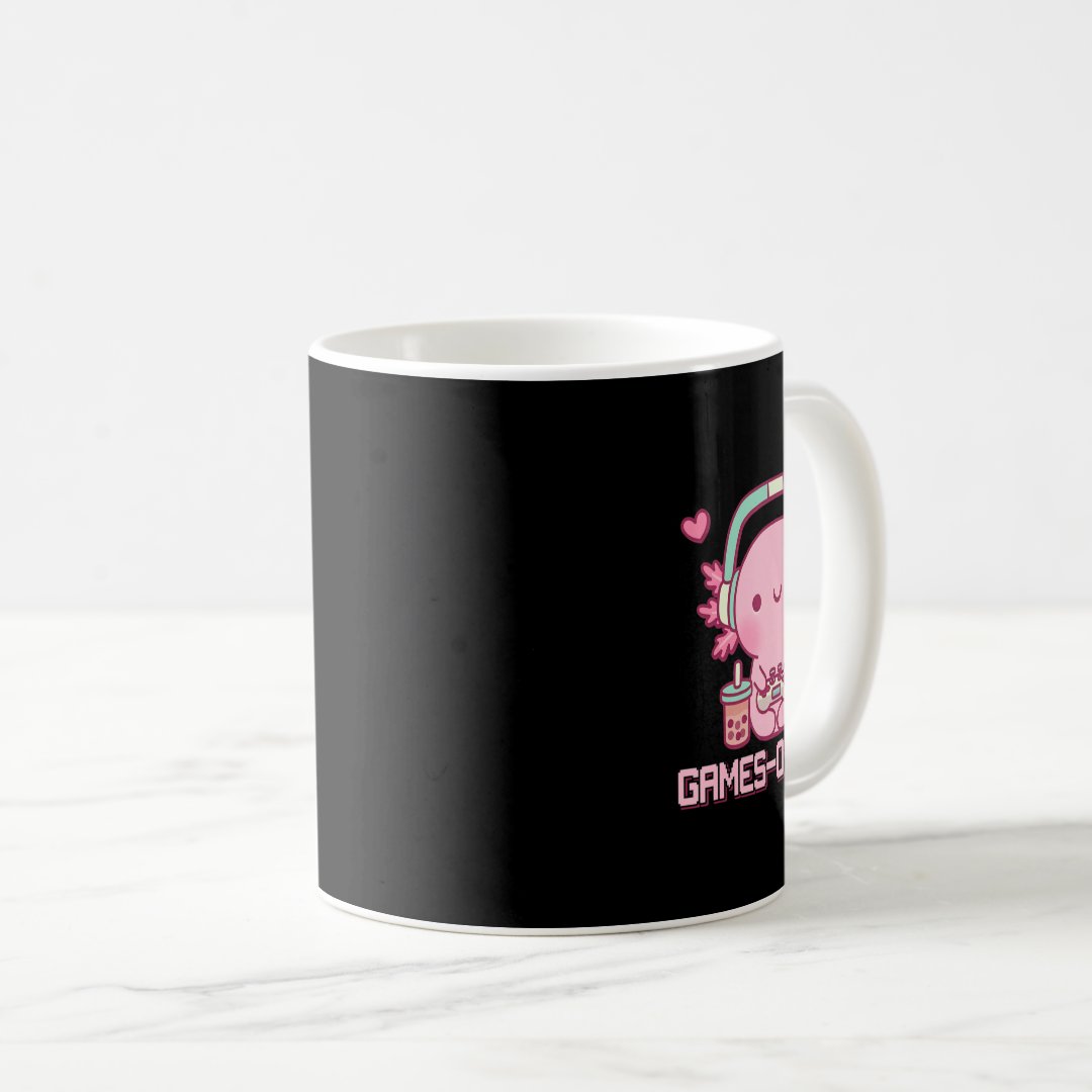 Gamesolotl Axolotl Video Games Kawaii Anime Gamer  Coffee Mug Anime Kupa Bardak Modern Anime Baskılı Kupa
