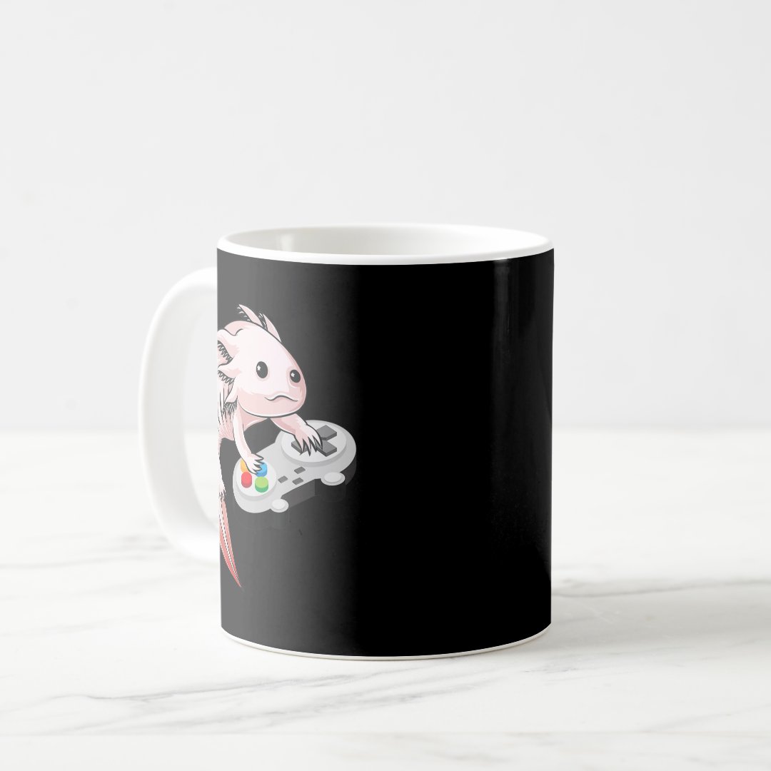 Gamesolotl Axolotl Video Games Kawaii Anime Gaming Coffee Mug Anime Kupa Bardak Modern Anime Baskılı Kupa