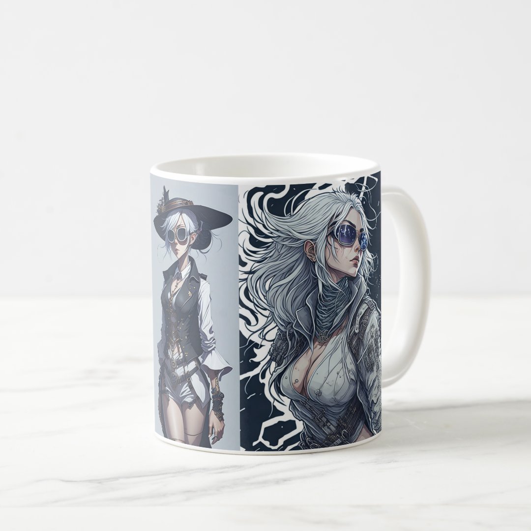 girl anime vintage  adventurer coffee mug Anime Kupa Bardak Modern Anime Baskılı Kupa