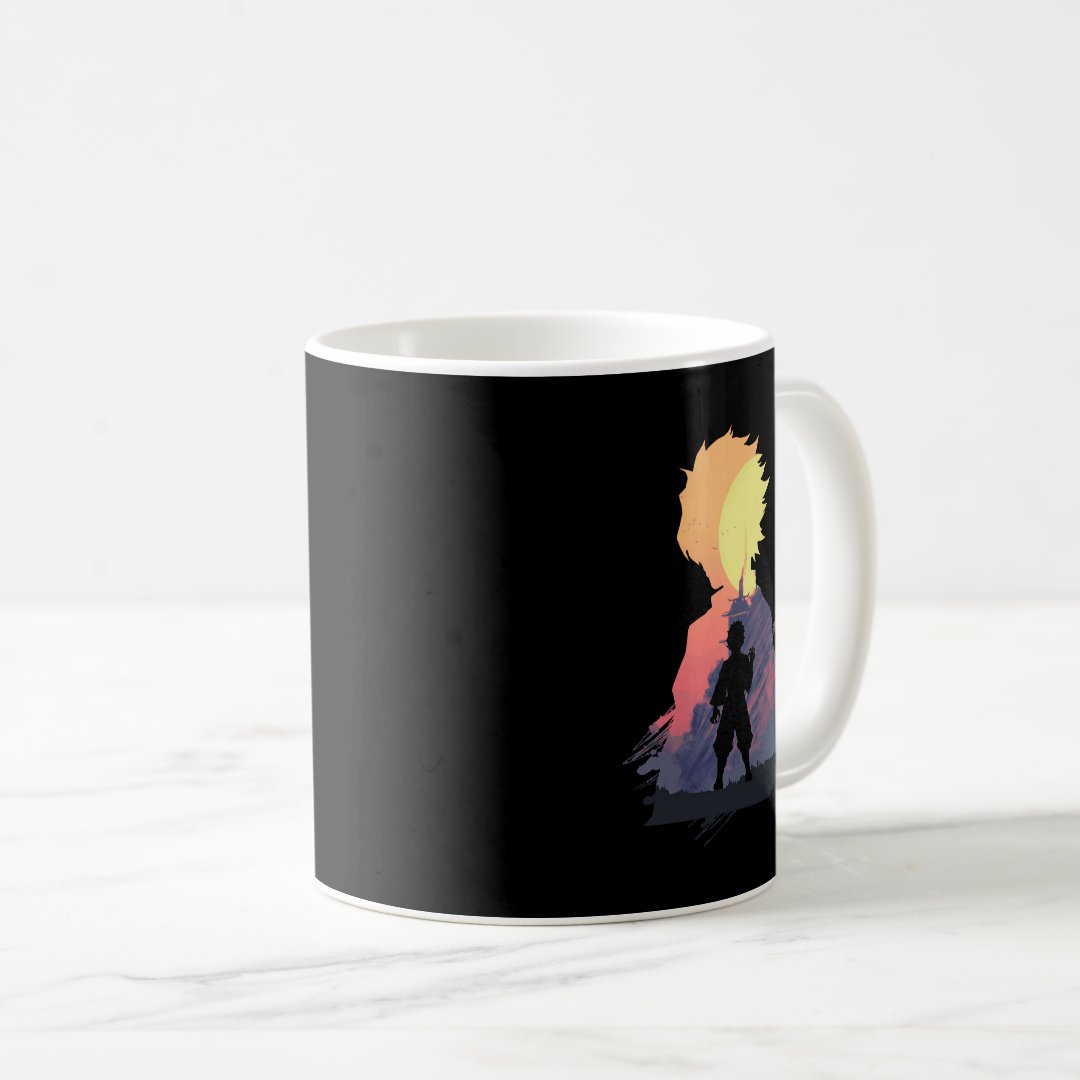 Graphic Demon Anime Slayers Distressed Sanemi Shin Coffee Mug Anime Kupa Bardak Modern Anime Baskılı Kupa