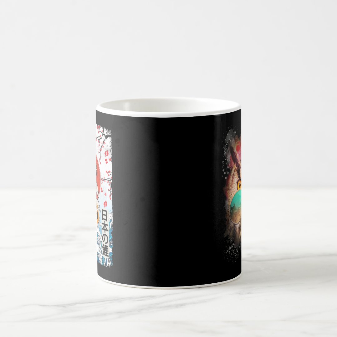 Great Wave off Kanagawa Cherry Blossom Koi Fish Coffee Mug Anime Kupa Bardak Modern Anime Baskılı Kupa