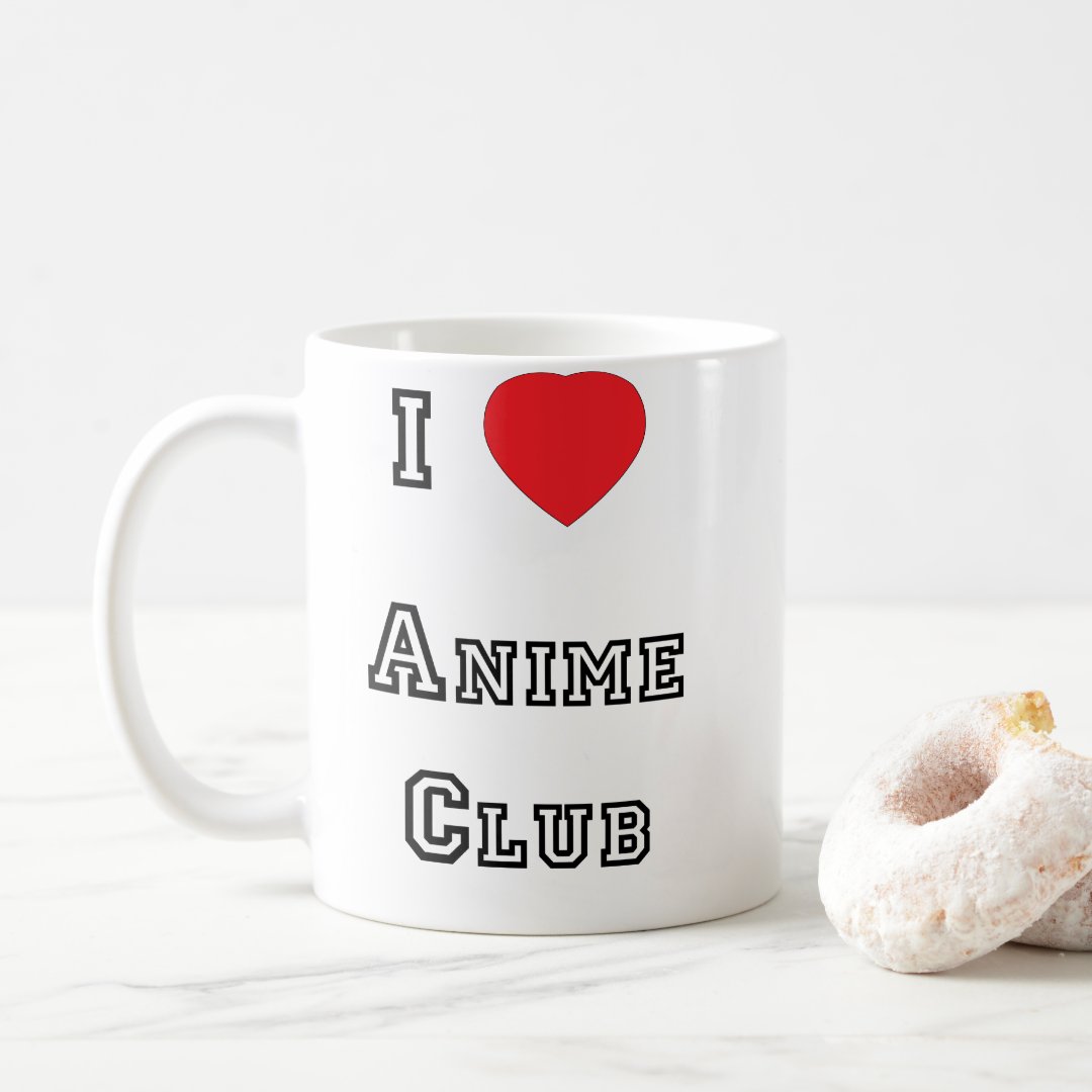 I Love Anime Club Mug Anime Kupa Bardak Modern Anime Baskılı Kupa