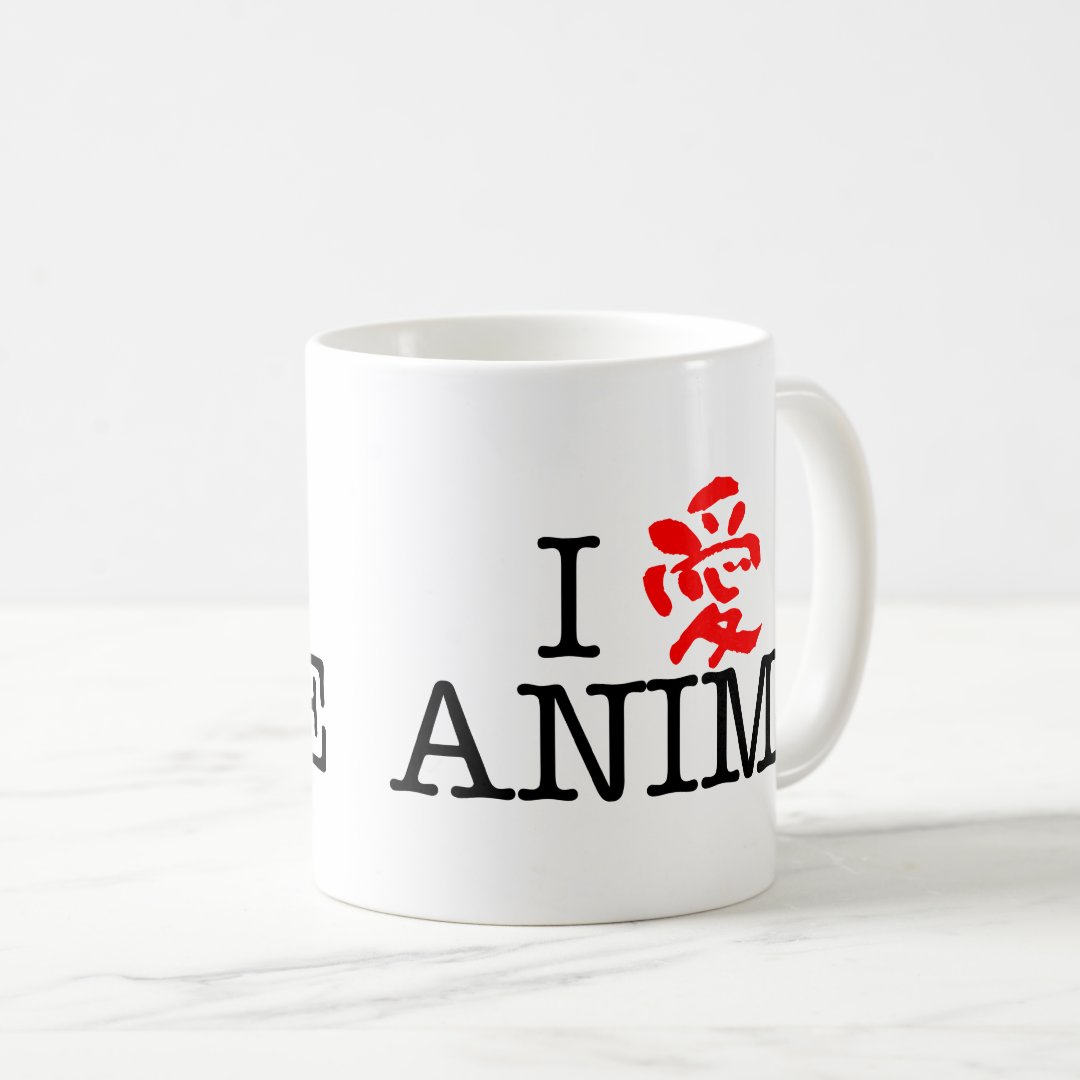 I Love Anime Coffee Mug Anime Kupa Bardak Modern Anime Baskılı Kupa