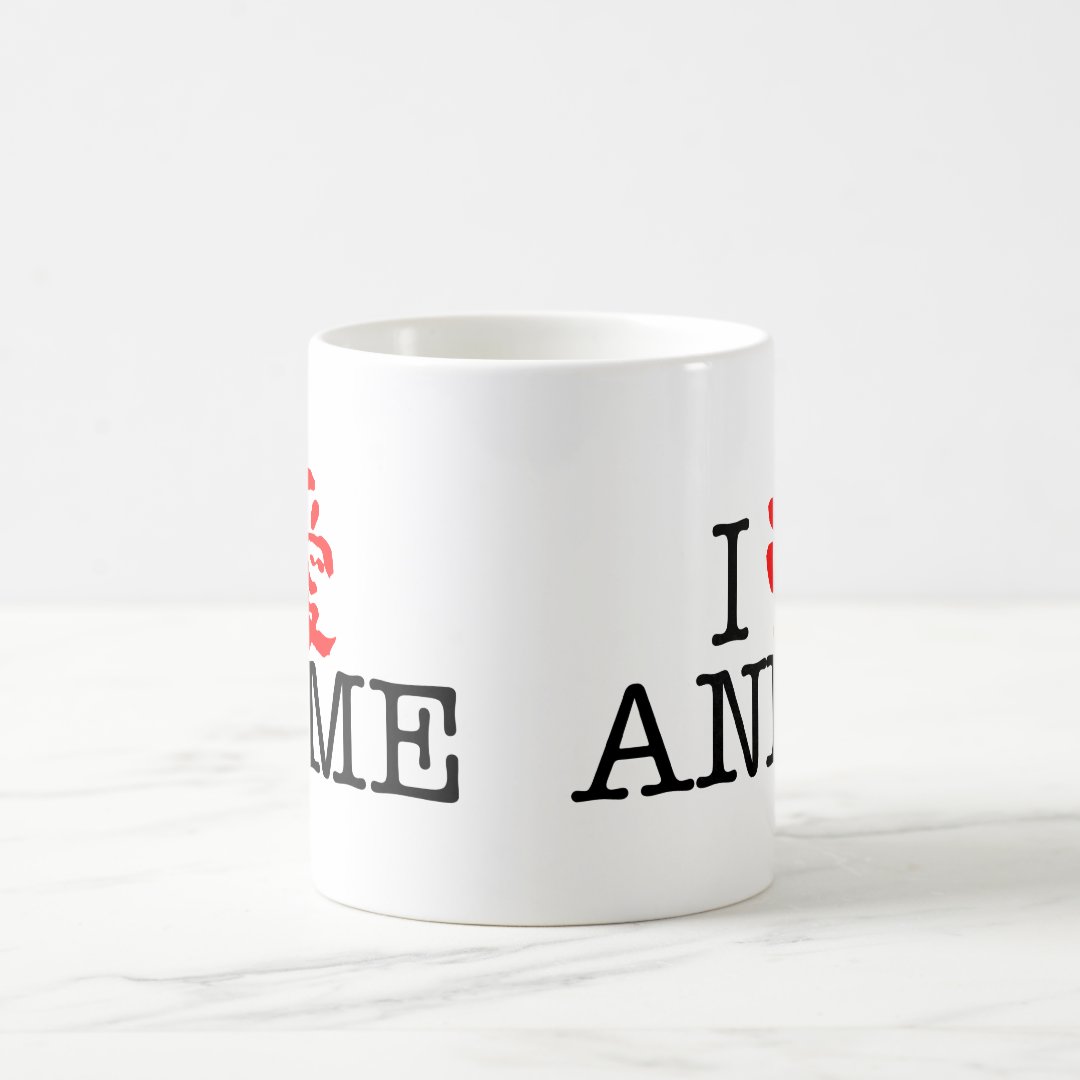 I Love Anime Coffee Mug Anime Kupa Bardak Modern Anime Baskılı Kupa