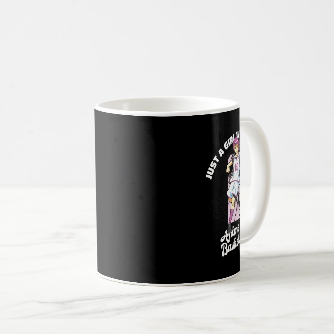 Just A Girl Who Loves Anime and Basketball Merch B Coffee Mug Anime Kupa Bardak Modern Anime Baskılı Kupa