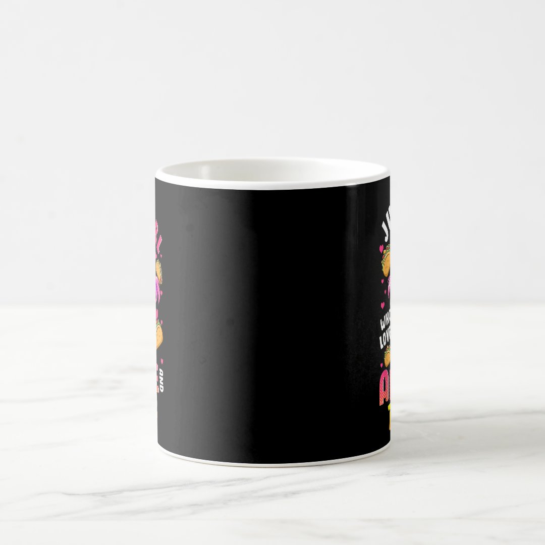 Just A Girl Who Loves Anime And Tacos Cinco De May Coffee Mug Anime Kupa Bardak Modern Anime Baskılı Kupa