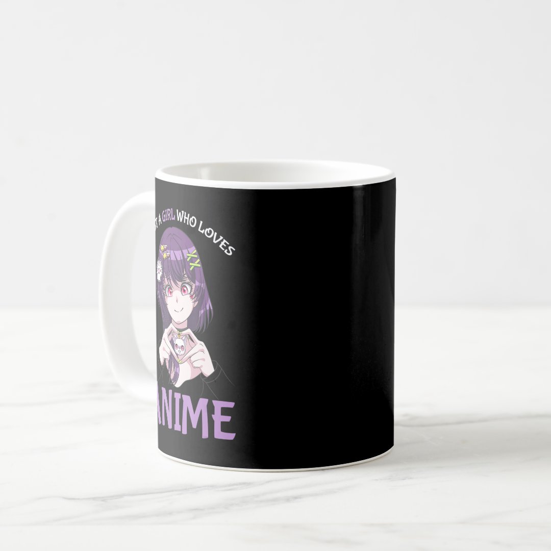 Just A Girl Who Loves Anime Teenage Girls Merch St Coffee Mug Anime Kupa Bardak Modern Anime Baskılı Kupa