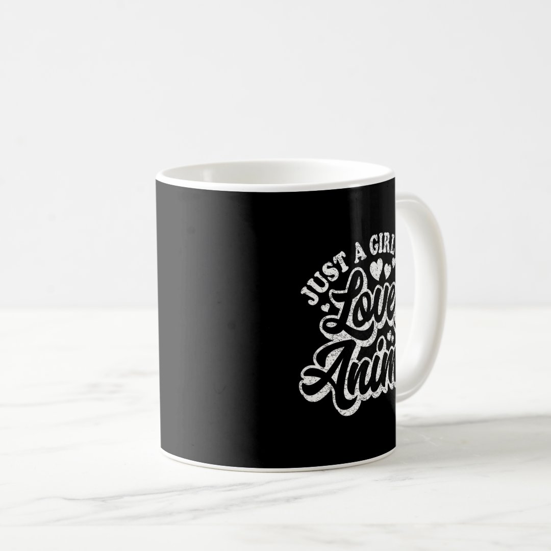 Just A Girl Who Loves Anime Women Japanese Cute Ka Coffee Mug Anime Kupa Bardak Modern Anime Baskılı Kupa