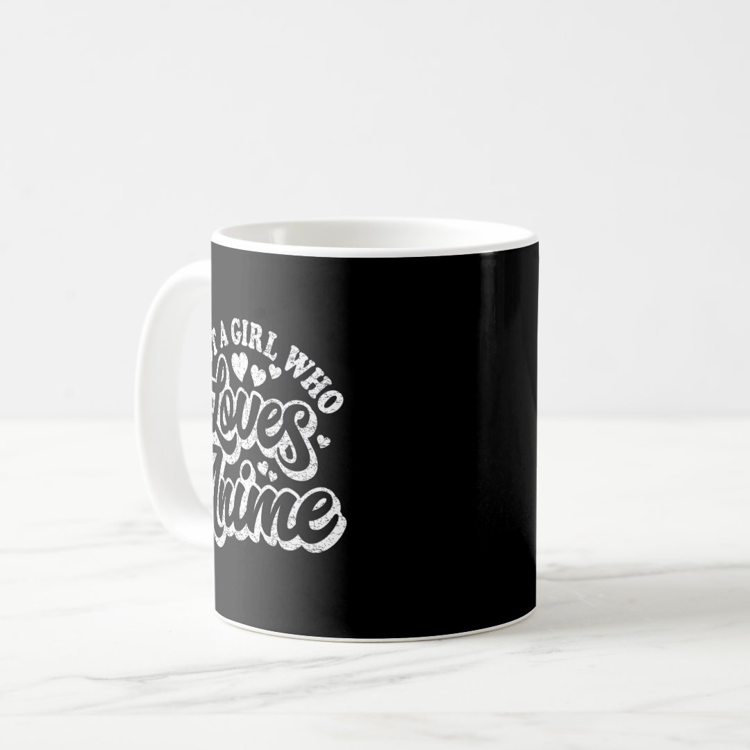 Just A Girl Who Loves Anime Women Japanese Cute Ka Coffee Mug Anime Kupa Bardak Modern Anime Baskılı Kupa