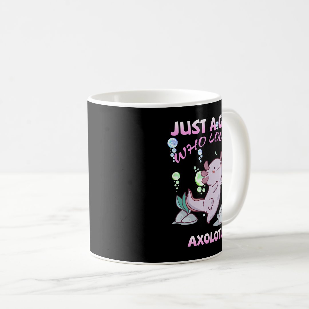 Just A Girl Who Loves Axolotls Anime Kawaii Gift G Coffee Mug Anime Kupa Bardak Modern Anime Baskılı Kupa