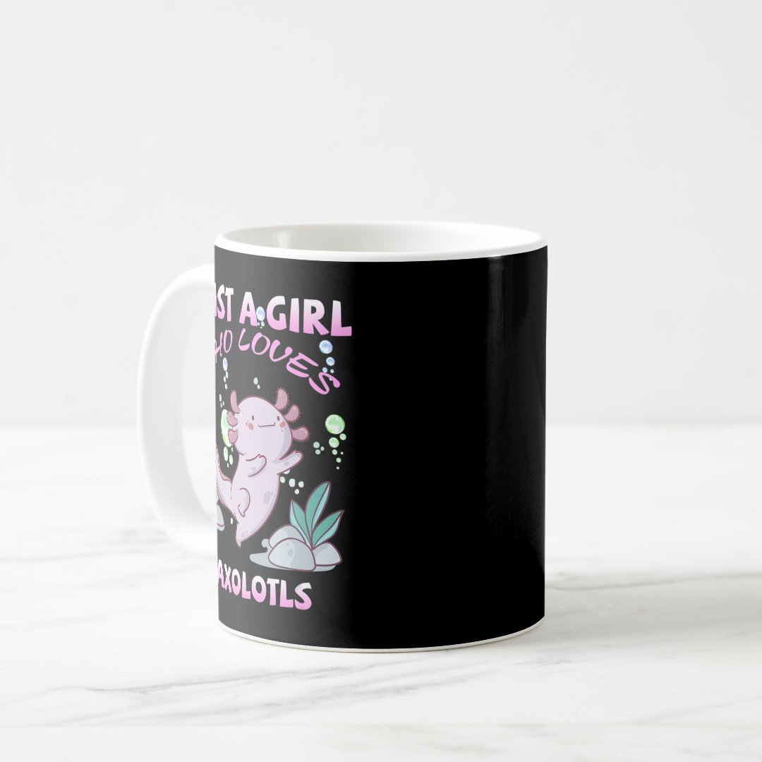 Just A Girl Who Loves Axolotls Anime Kawaii Gift G Coffee Mug Anime Kupa Bardak Modern Anime Baskılı Kupa