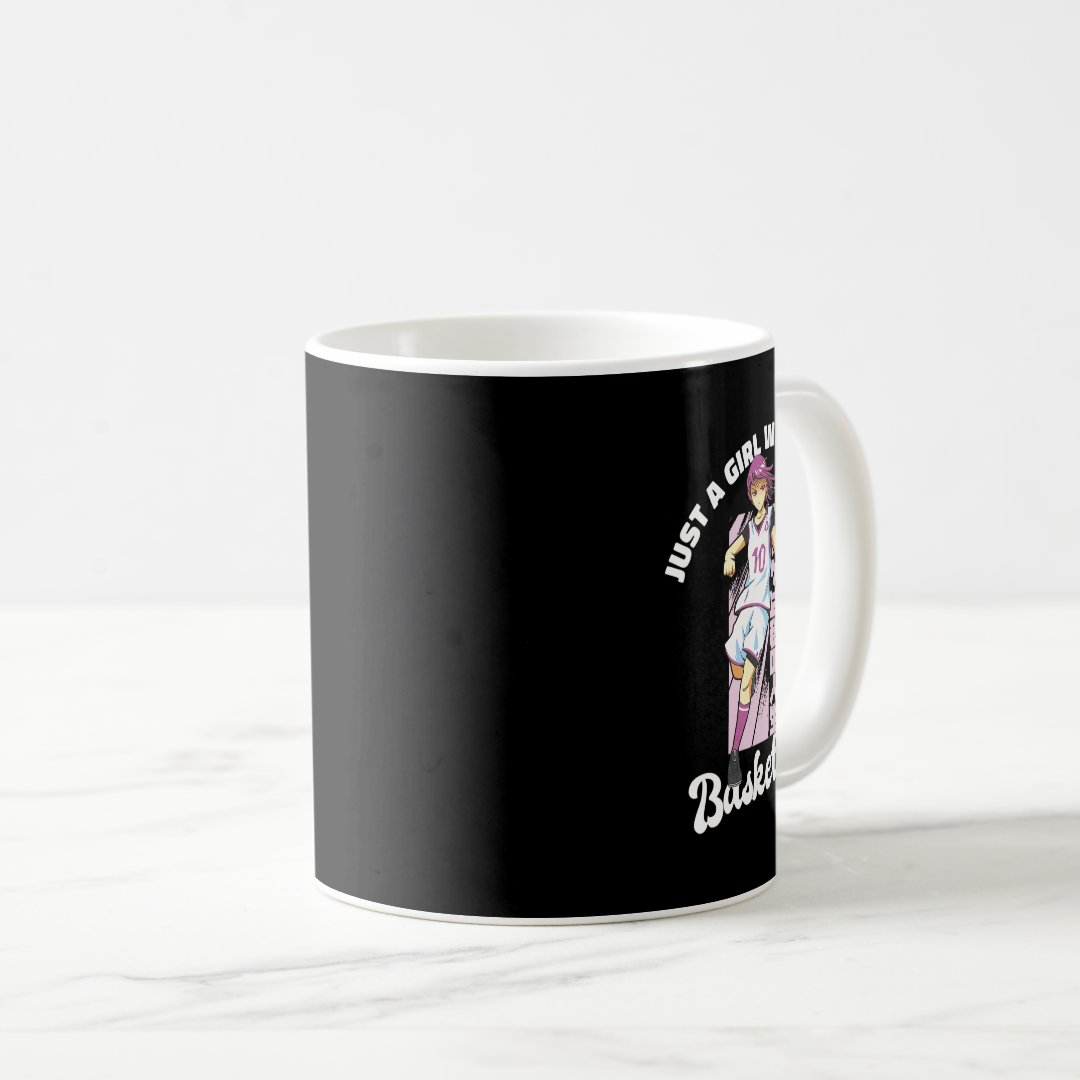 Just A Girl Who Loves Basketball - Anime Basketbal Coffee Mug Anime Kupa Bardak Modern Anime Baskılı Kupa