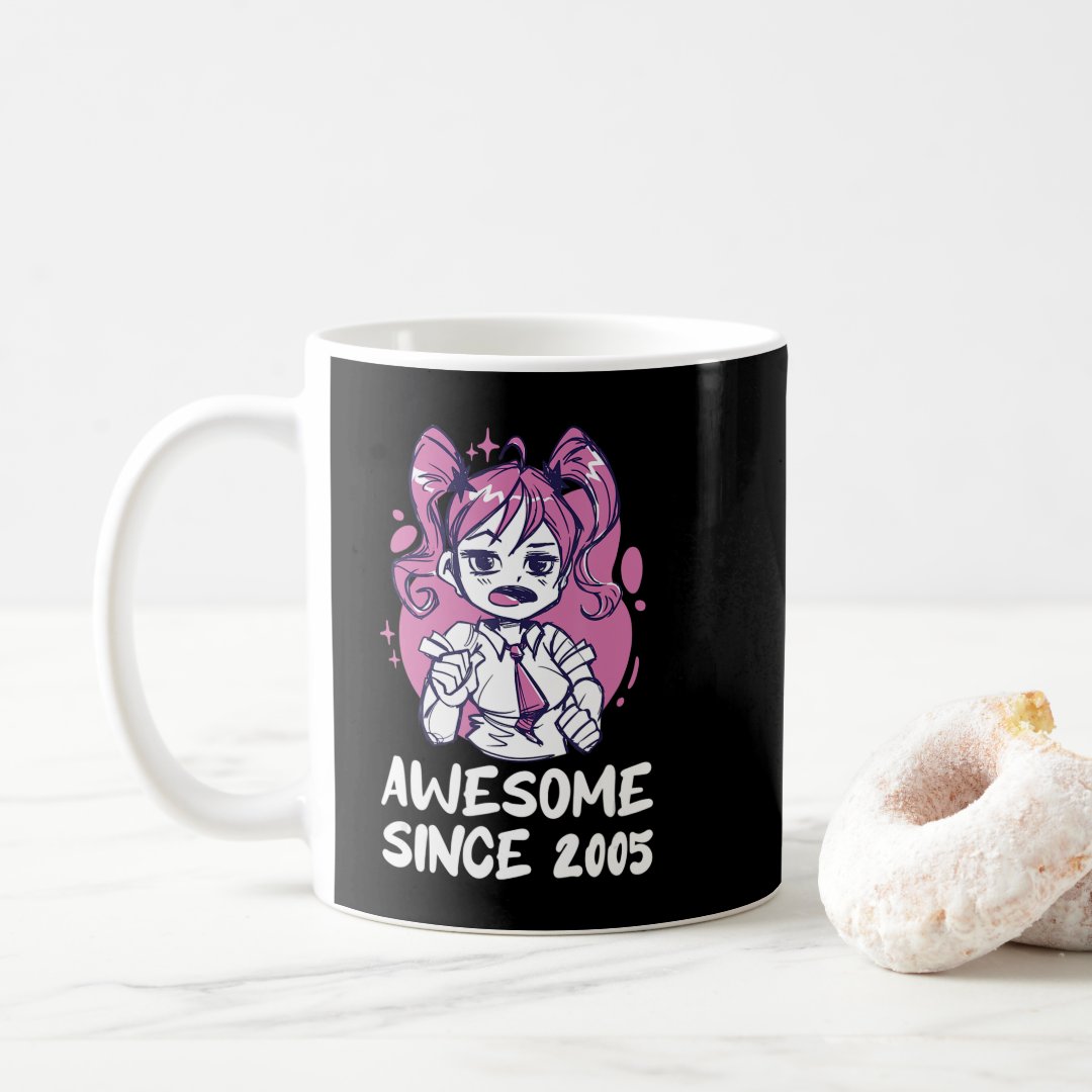 Kawaii Anime Merch th Birthday Girl  Years Old Bor Coffee Mug Anime Kupa Bardak Modern Anime Baskılı Kupa