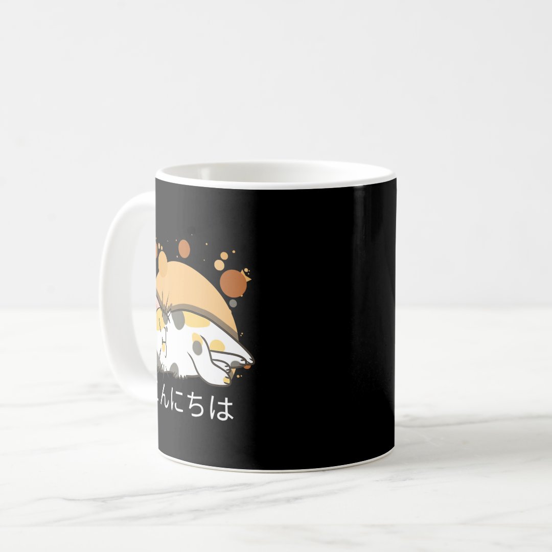 Kawaii Cat Anime Japanese Gift Girls Women Officia Coffee Mug Anime Kupa Bardak Modern Anime Baskılı Kupa