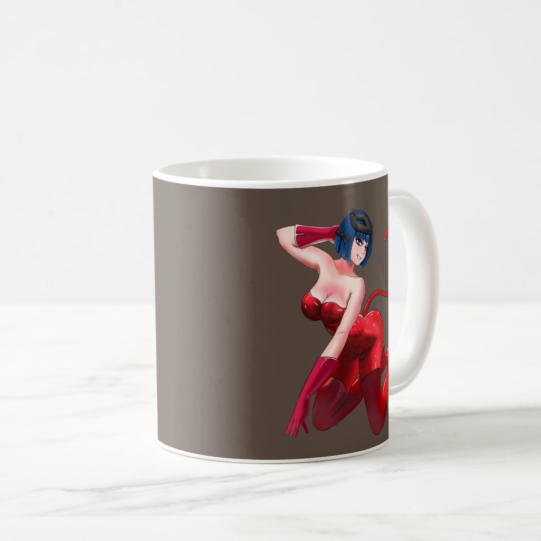kawaii Girl Cat Mask 2 Anime Hentai Manga  Coffee Mug Anime Kupa Bardak Modern Anime Baskılı Kupa