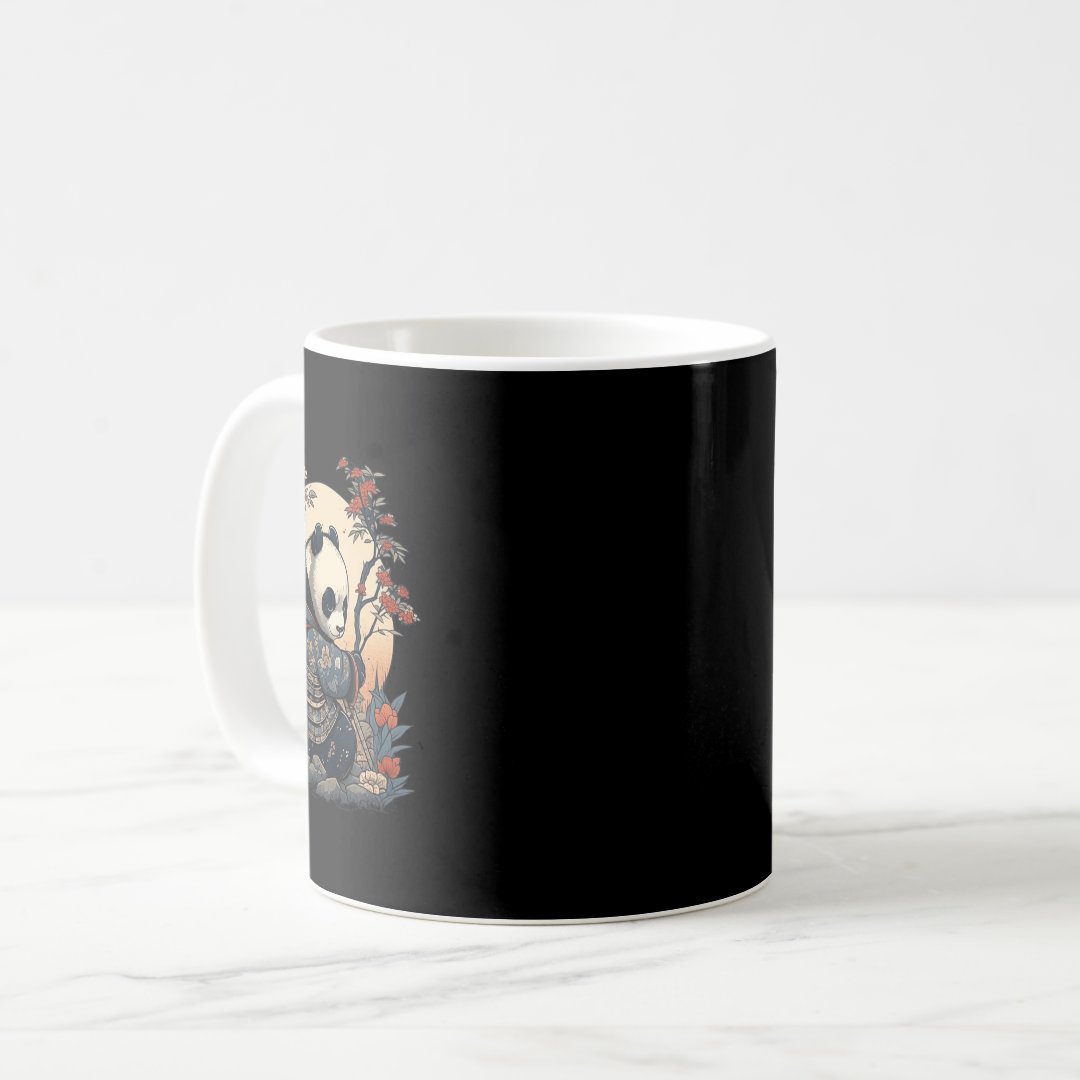 Kawaii Japanese Style Samurai Anime Panda  Coffee Mug Anime Kupa Bardak Modern Anime Baskılı Kupa