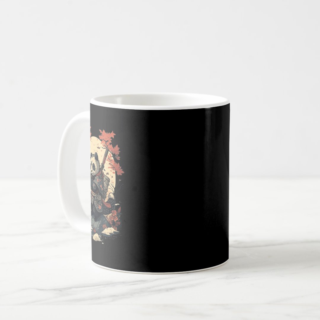 Kawaii Japanese Style Samurai Anime Panda Coffee Mug Anime Kupa Bardak Modern Anime Baskılı Kupa
