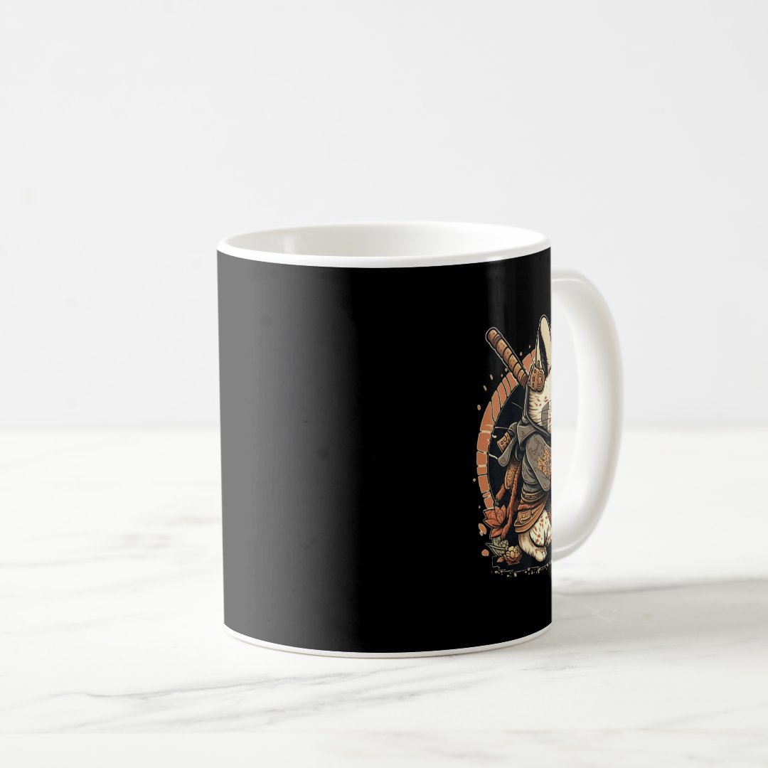 Kawaii Japanese Style Samurai Bunny Anime  Coffee Mug Anime Kupa Bardak Modern Anime Baskılı Kupa