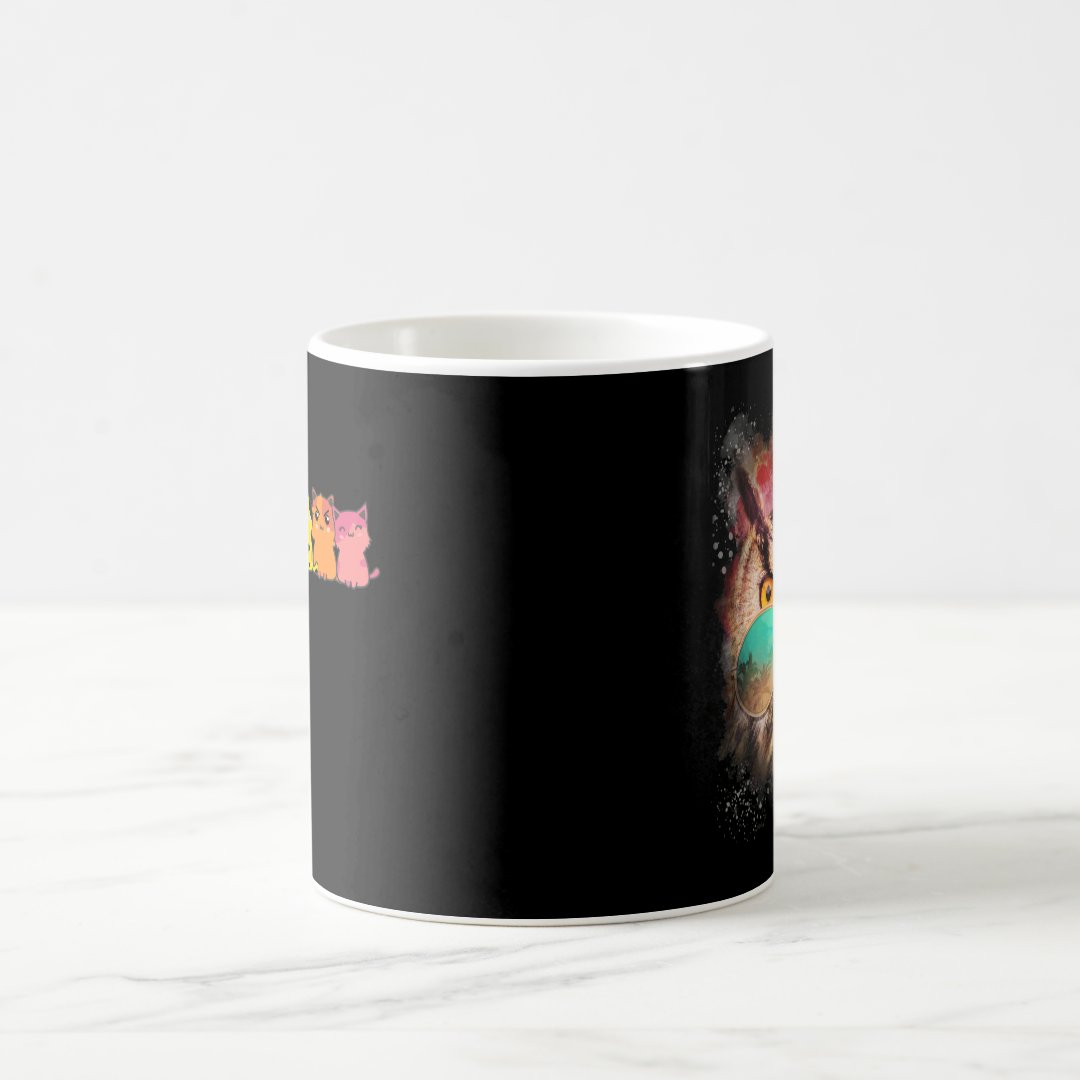 LGBT Cat Rainbow Gay Lesbian Colourful Kitty Coffee Mug Anime Kupa Bardak Modern Anime Baskılı Kupa