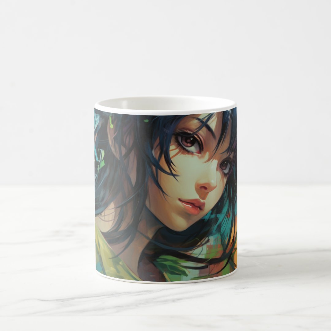 Mural 2 Anime 3 Coffee Mug Anime Kupa Bardak Modern Anime Baskılı Kupa