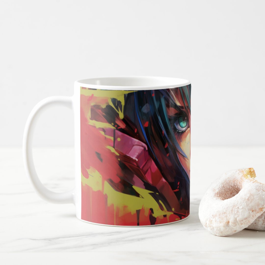 Mural 2 Anime 4 Coffee Mug Anime Kupa Bardak Modern Anime Baskılı Kupa