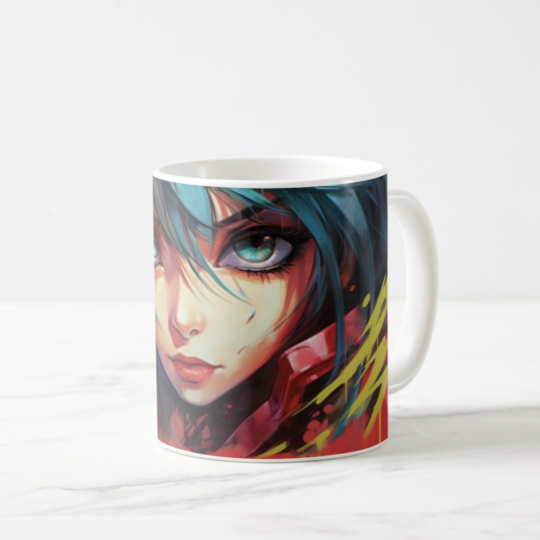 Mural 2 Anime 4 Coffee Mug Anime Kupa Bardak Modern Anime Baskılı Kupa
