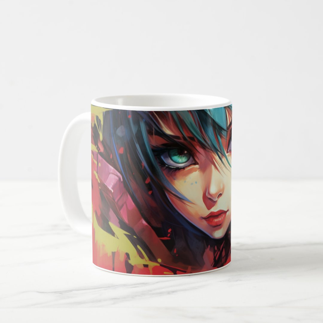 Mural 2 Anime 4 Coffee Mug Anime Kupa Bardak Modern Anime Baskılı Kupa