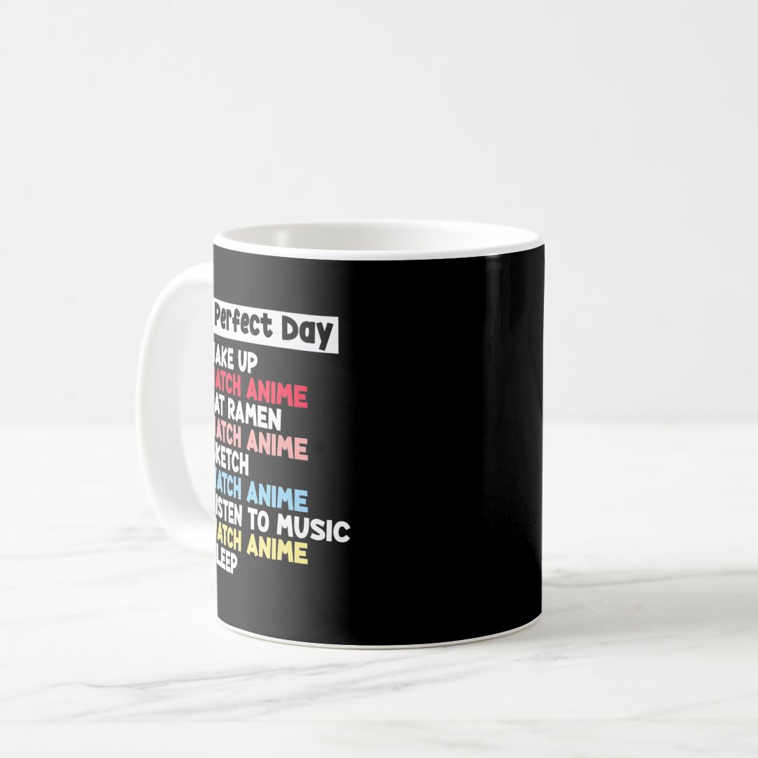 My Perfect Day Anime Merch Cute For Teens Girls Wo Coffee Mug Anime Kupa Bardak Modern Anime Baskılı Kupa