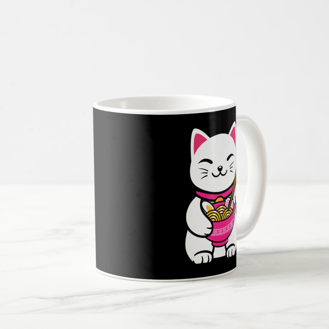 Neko Cat Ramen Anime Kawaii Teen gift  Coffee Mug Anime Kupa Bardak Modern Anime Baskılı Kupa