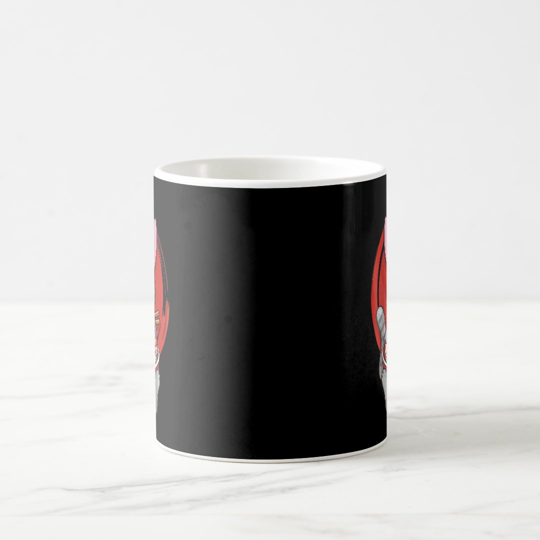 Official Teenager Ramen Cat Anime Kawaii Neko Japa Coffee Mug Anime Kupa Bardak Modern Anime Baskılı Kupa