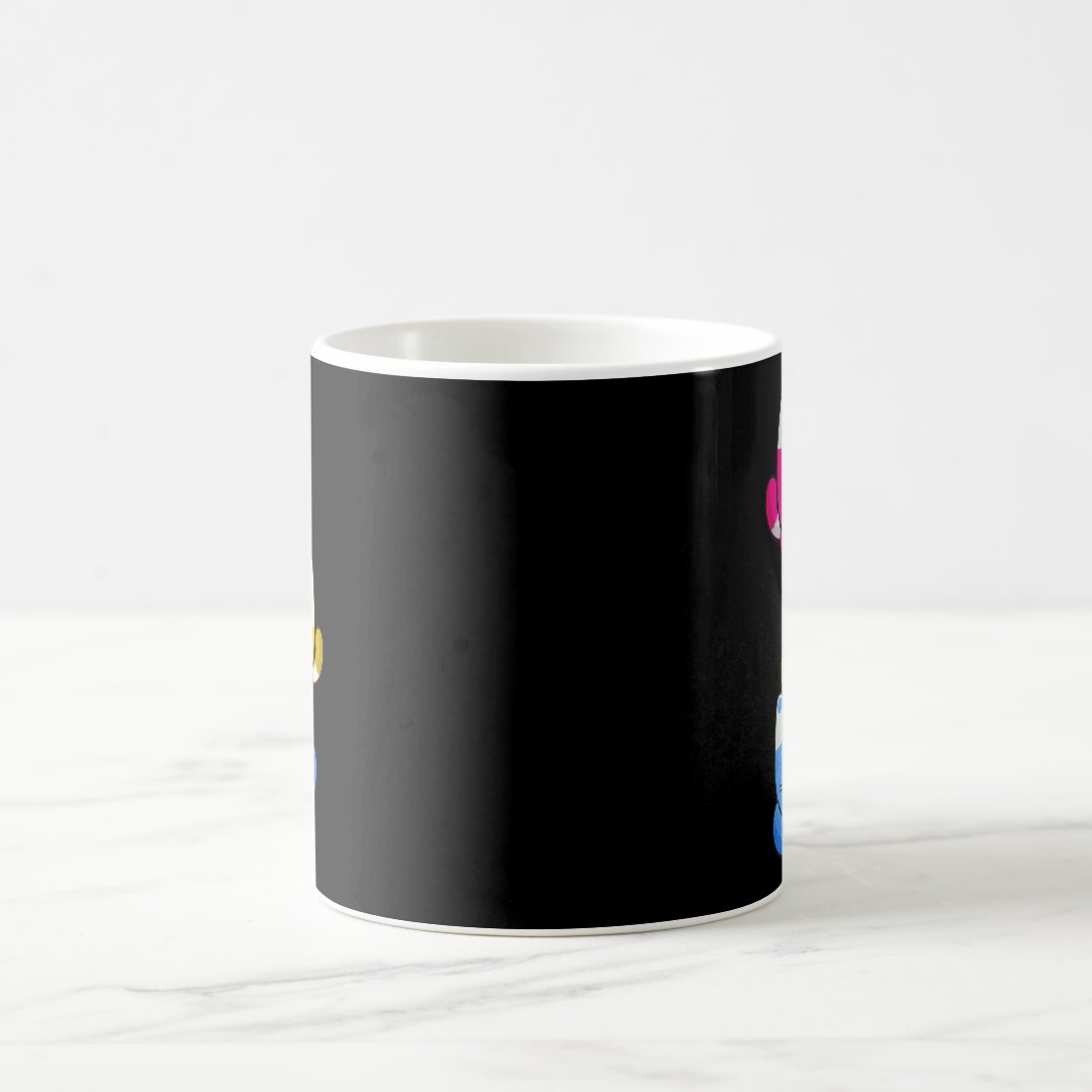 Pansexual Kawaii Cat Anime Art Cute Pan Pride LGBT Coffee Mug Anime Kupa Bardak Modern Anime Baskılı Kupa