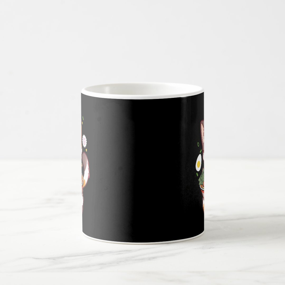 Ramen Cat Japanese Food Kawaii Anime Girls Officia Coffee Mug Anime Kupa Bardak Modern Anime Baskılı Kupa