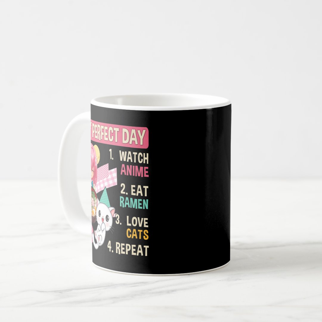 Ramen Cat Kawaii Anime Japanese Food Girls Officia Coffee Mug Anime Kupa Bardak Modern Anime Baskılı Kupa