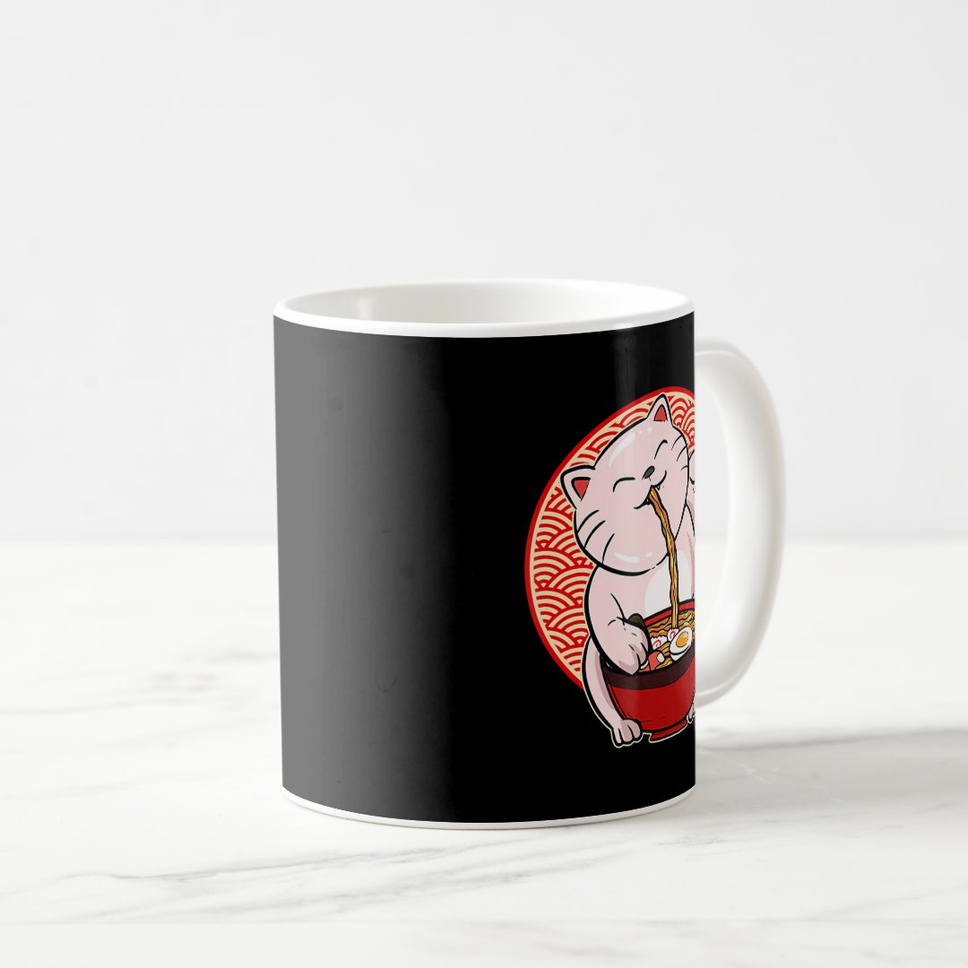 Ramen Cat Kawaii Anime Japanese Food Merch Gifts G Coffee Mug Anime Kupa Bardak Modern Anime Baskılı Kupa