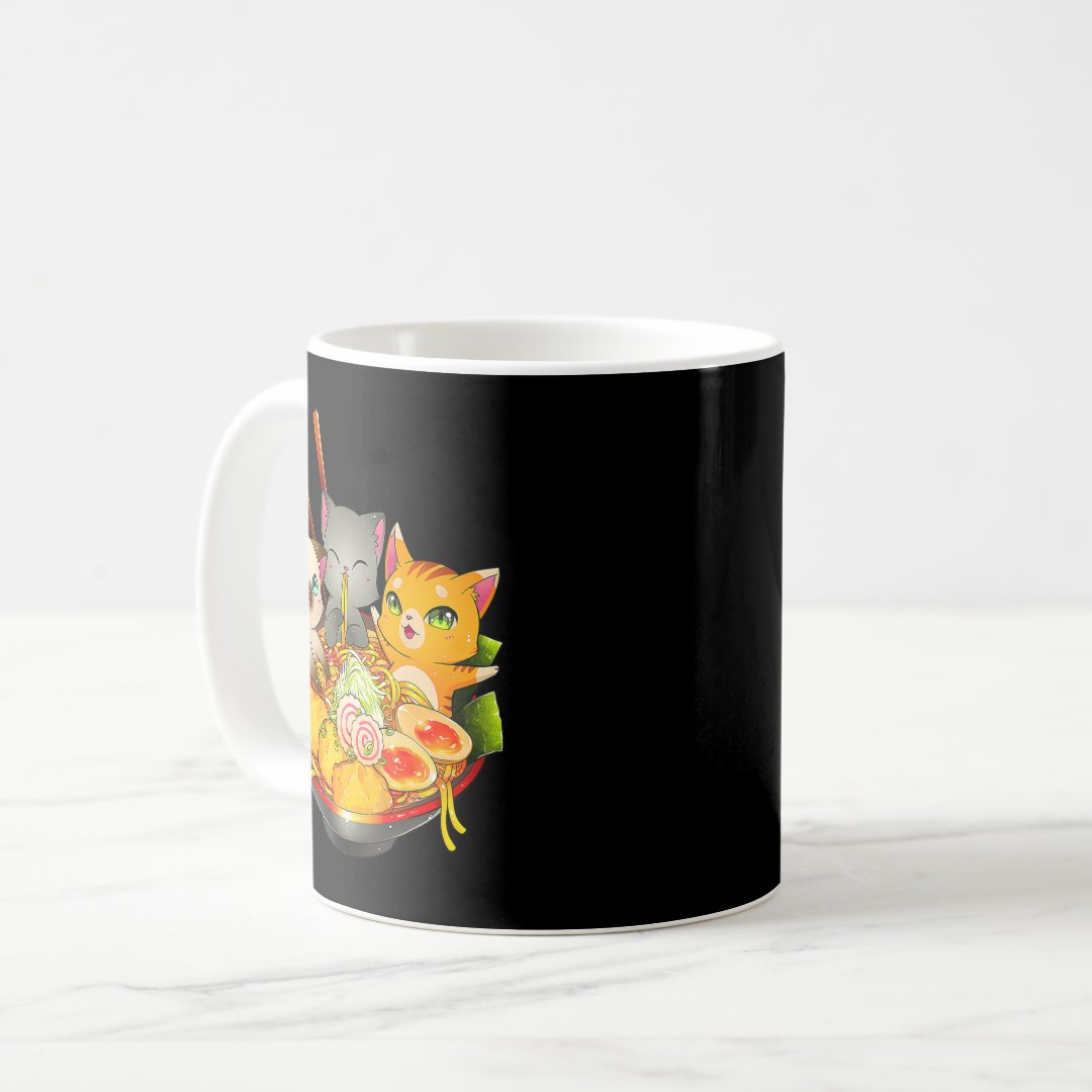 Ramen Cat Kawaii Neko Anime Otaku Cats Japanese No Coffee Mug Anime Kupa Bardak Modern Anime Baskılı Kupa