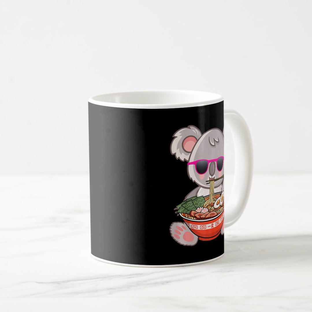 Ramen Koala Anime Otaku Japanese Noodles Gift Girl Coffee Mug Anime Kupa Bardak Modern Anime Baskılı Kupa