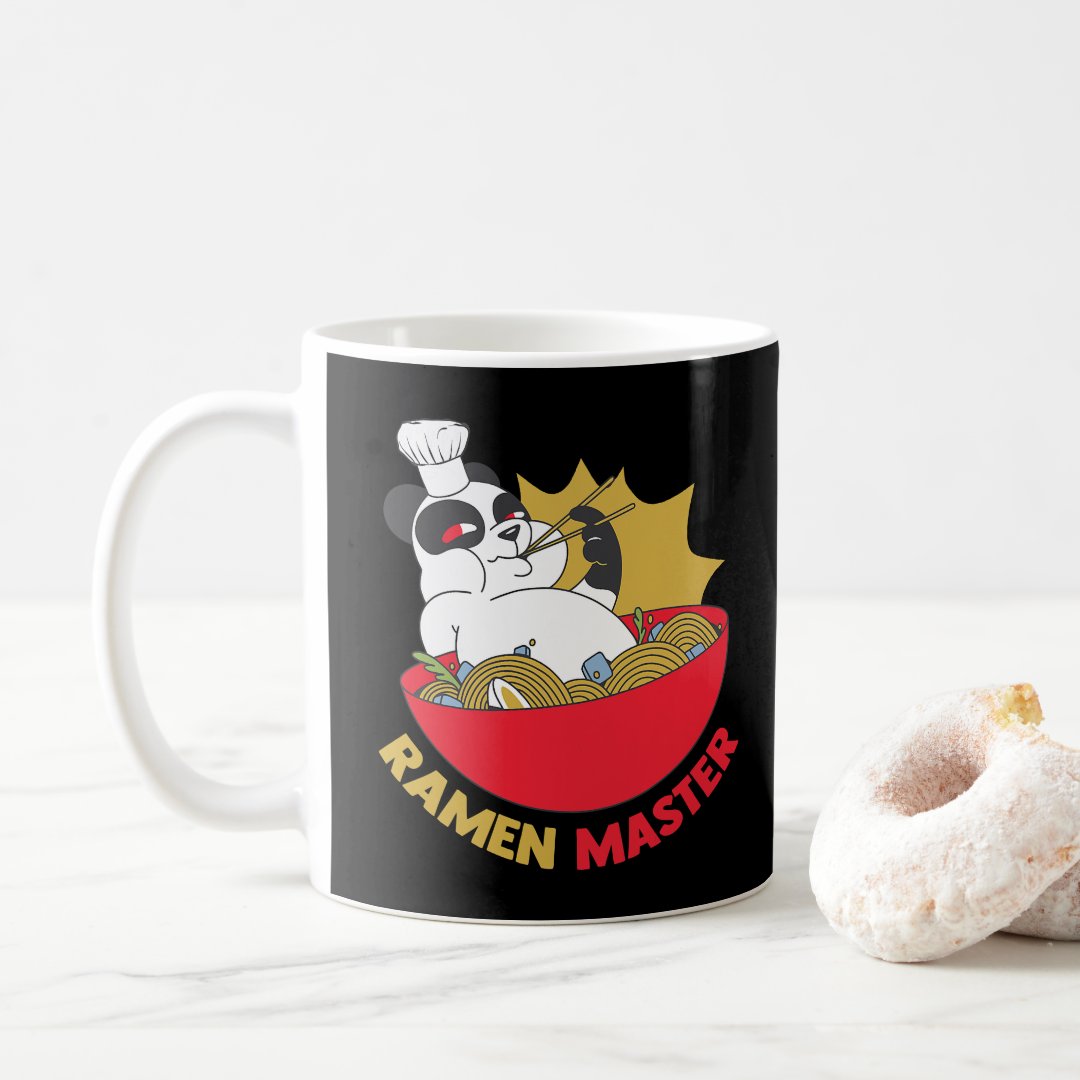 Ramen Master - Anime Animals - Pandas Japanese Aes Coffee Mug Anime Kupa Bardak Modern Anime Baskılı Kupa