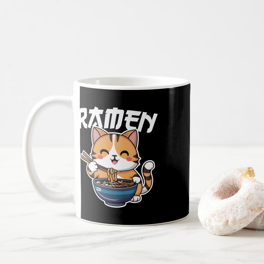 Ramen Noodle Neko Cat Japanese Kawaii Manga Anime  Coffee Mug Anime Kupa Bardak Modern Anime Baskılı Kupa - En İyi Fiyatlarla