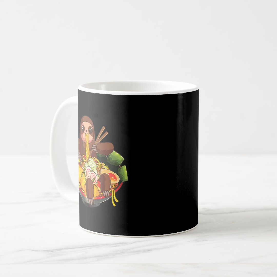 Ramen Sloth Kawaii Anime Japanese Food Gifts Kids  Coffee Mug Anime Kupa Bardak Modern Anime Baskılı Kupa