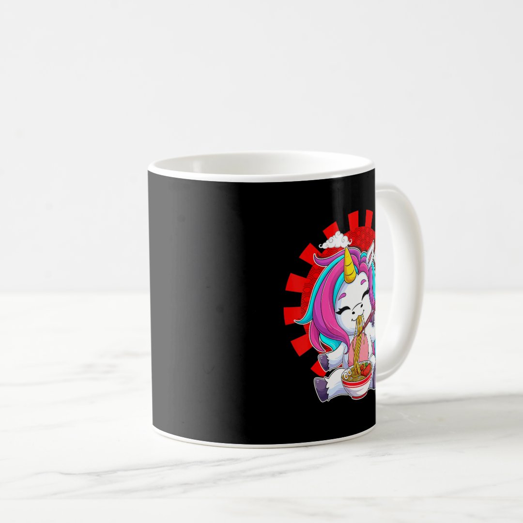 Ramen Unicorn Kawaii Anime Japanese Food Gift Girl Coffee Mug Anime Kupa Bardak Modern Anime Baskılı Kupa