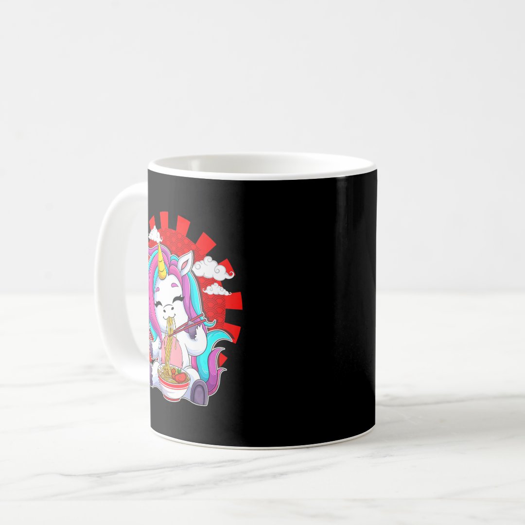 Ramen Unicorn Kawaii Anime Japanese Food Gift Girl Coffee Mug Anime Kupa Bardak Modern Anime Baskılı Kupa