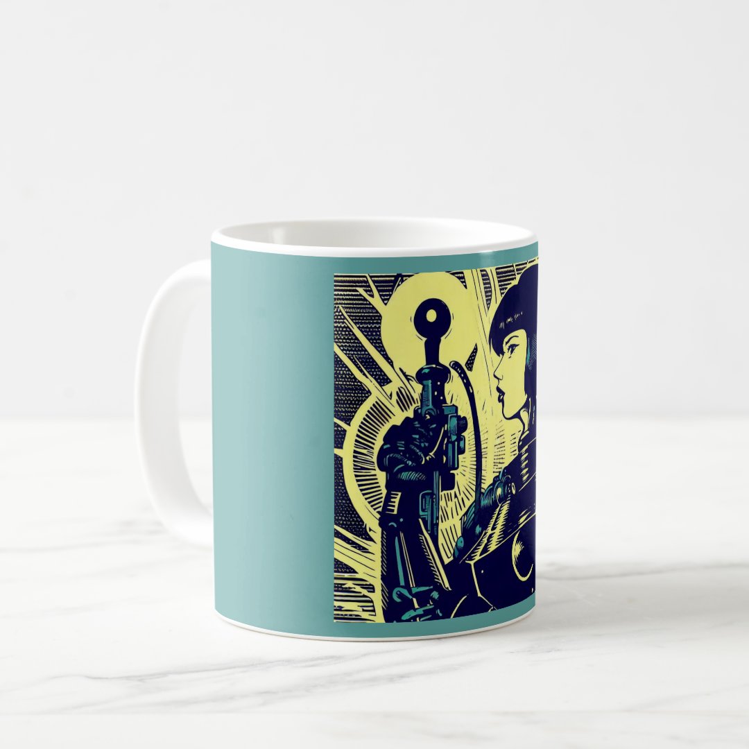 SF - Anime Hero Woodcut 3 Coffee Mug Anime Kupa Bardak Modern Anime Baskılı Kupa