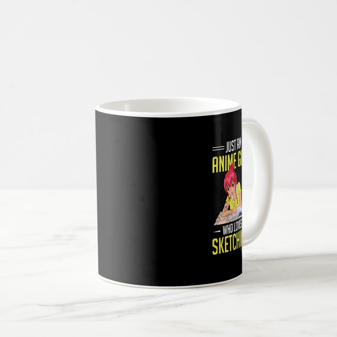 Sketching Japan Manga Anime Girls Women Otaku Kawa Coffee Mug Anime Kupa Bardak Modern Anime Baskılı Kupa